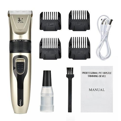 Low Noise Pet Dog Hair Trimmer - USB Rechargeable Electrical Pet Hair Clipper - Remover Grooming Shaver Pet Haircut (1U72)(1W2)