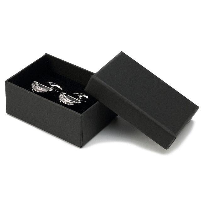 Low-key Luxury ''Blue Glass Cufflinks -Men's Square Crystal Cufflinks Shirt (MA4)