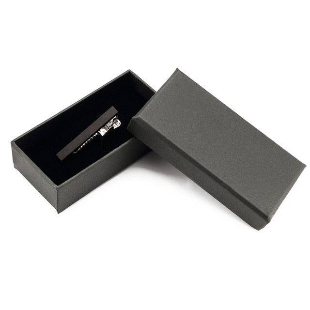 Luxury Ebony Wood Tie Clips - Tie Bar Clip RoseWood Tie Clips - Formal Business Wedding (MA4)(F17)