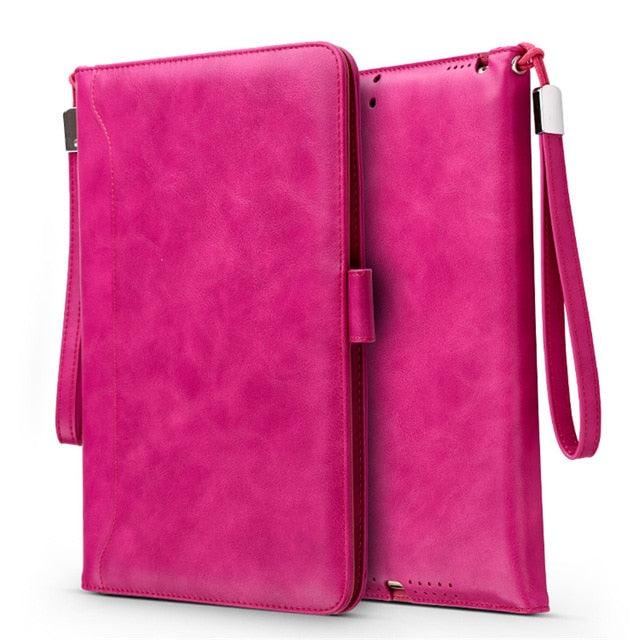 Luxury Leather Case for iPad pro 9.7 Retro Briefcase Auto Wake Up Sleep Hand Belt Holder Stand Flip Cover for iPad pro 9.7 (D47)(TLC3)