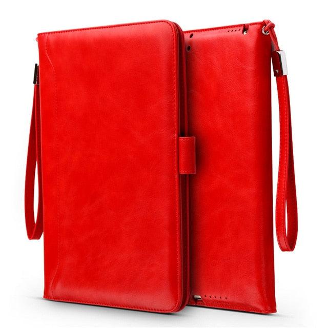 Luxury Leather Case for iPad pro 9.7 Retro Briefcase Auto Wake Up Sleep Hand Belt Holder Stand Flip Cover for iPad pro 9.7 (D47)(TLC3)