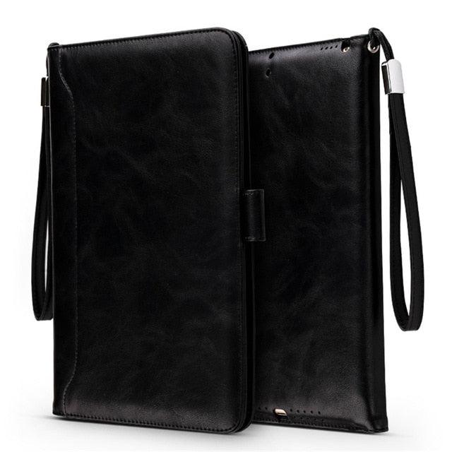 Luxury Leather Case for iPad pro 9.7 Retro Briefcase Auto Wake Up Sleep Hand Belt Holder Stand Flip Cover for iPad pro 9.7 (D47)(TLC3)