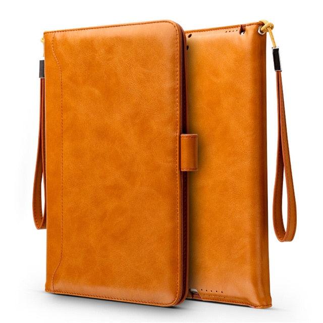 Luxury Leather Case for iPad pro 9.7 Retro Briefcase Auto Wake Up Sleep Hand Belt Holder Stand Flip Cover for iPad pro 9.7 (D47)(TLC3)