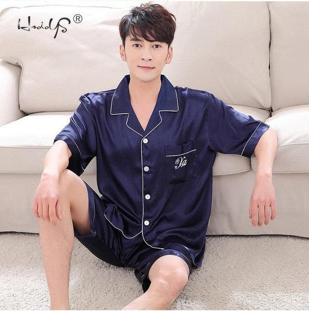 Luxury Pajama suit - Couple Pajama Sets - Silk Sweet Sleepwear - Men & Women Clothes (ZP3)