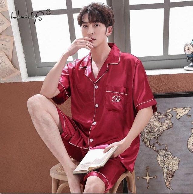 Luxury Pajama suit - Couple Pajama Sets - Silk Sweet Sleepwear - Men & Women Clothes (ZP3)