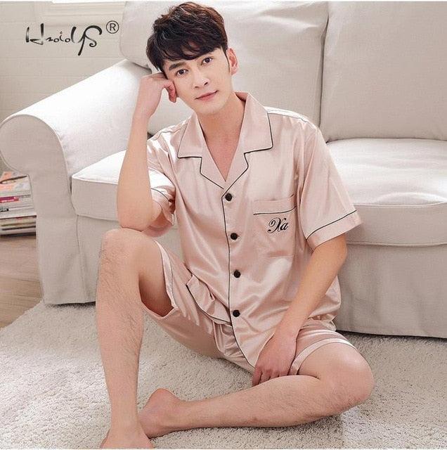 Luxury Pajama suit - Couple Pajama Sets - Silk Sweet Sleepwear - Men & Women Clothes (ZP3)