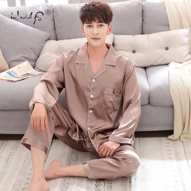 Luxury Pajama suit - Couple Pajama Sets - Silk Sweet Sleepwear - Men & Women Clothes (ZP3)
