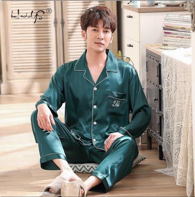 Luxury Pajama suit - Couple Pajama Sets - Silk Sweet Sleepwear - Men & Women Clothes (ZP3)