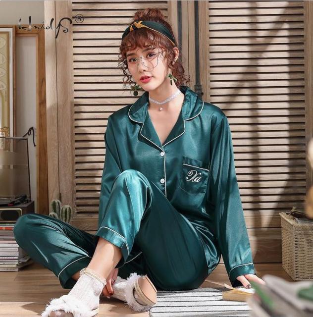 Luxury Pajama suit - Couple Pajama Sets - Silk Sweet Sleepwear - Men & Women Clothes (ZP3)