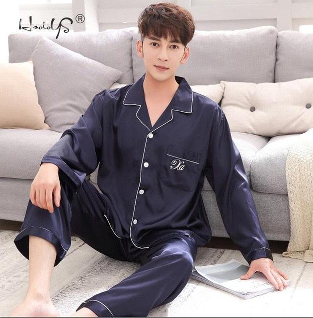 Luxury Pajama suit - Couple Pajama Sets - Silk Sweet Sleepwear - Men & Women Clothes (ZP3)