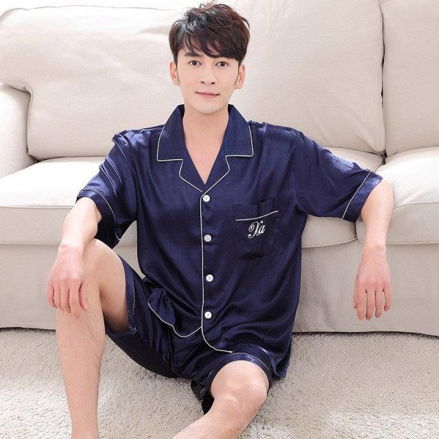 Luxury Pajama suit - Couple Pajama Sets - Silk Sweet Sleepwear - Men & Women Clothes (ZP3)