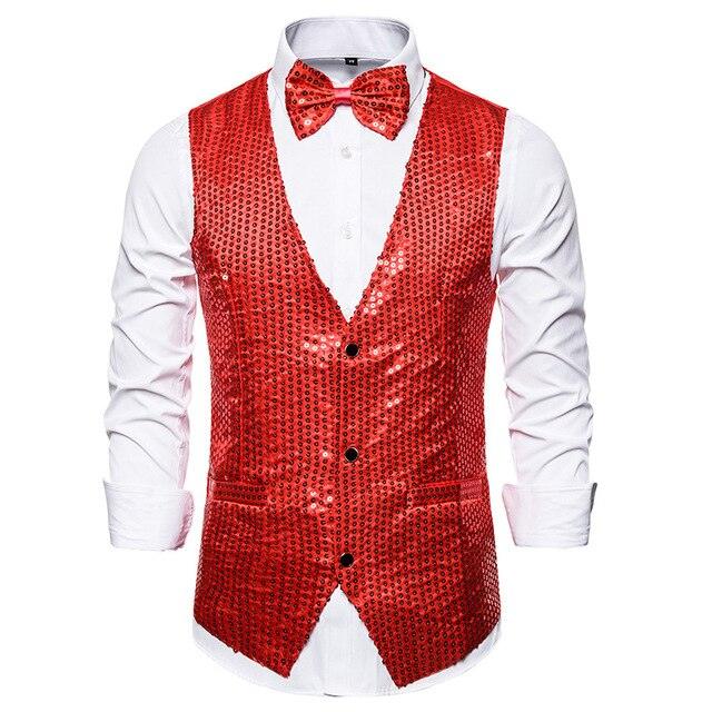 Luxury Royal Glitter Blazer Jacket - Men Flower Lapel 2 Color Conversion Blazers (T2M)(CC5)