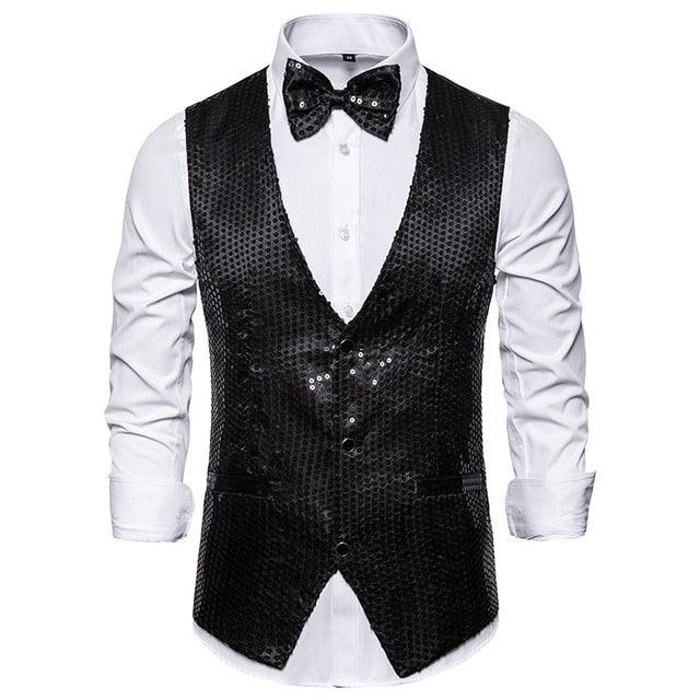 Luxury Royal Glitter Blazer Jacket - Men Flower Lapel 2 Color Conversion Blazers (T2M)(CC5)