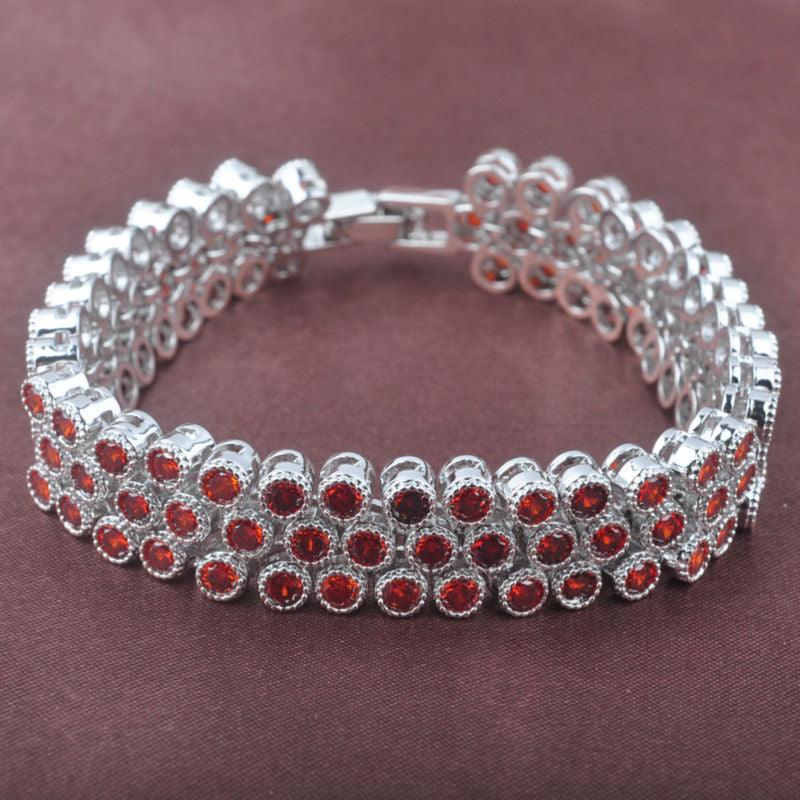 Luxury Women's Jewelry Set - Zirconia Bracelet, Necklace ,Earrings & Ring Set (3JW)