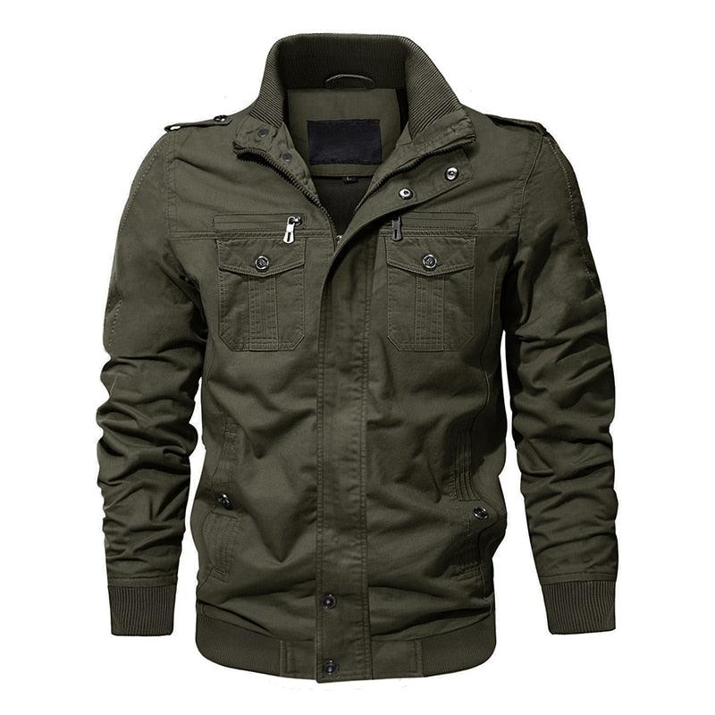 Great Jackets - Men Army Cargo Jackets - Tactical Combat Jacket Coat (2U100)