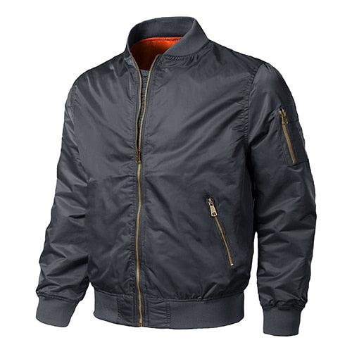 Winter Jackets - Men Bomber Pilot Coat Thermal Padded Casual Baseball Varsity Jacket (2U100)