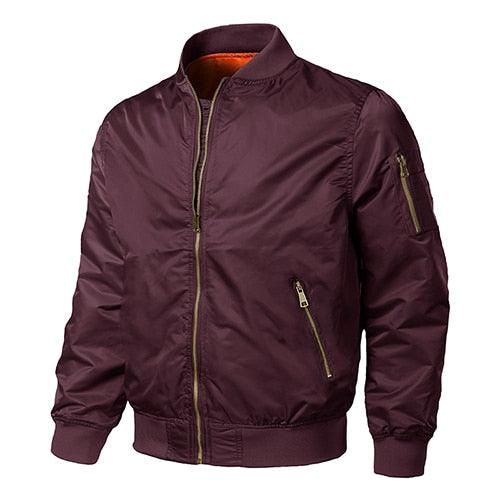 Winter Jackets - Men Bomber Pilot Coat Thermal Padded Casual Baseball Varsity Jacket (2U100)