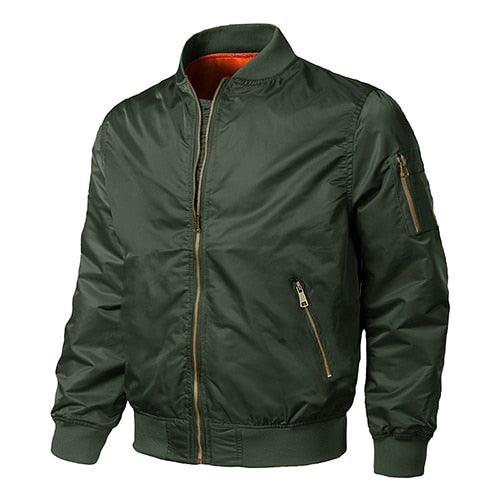 Winter Jackets - Men Bomber Pilot Coat Thermal Padded Casual Baseball Varsity Jacket (2U100)