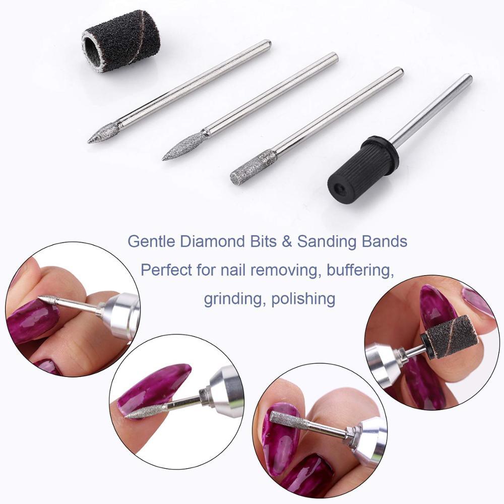 30000RPM JD700 Electric Nail Drill Machine Foot Pedal Acrylic Bits Set High-Speed Bearings Low Heat Low Noise (N3)(1U85)