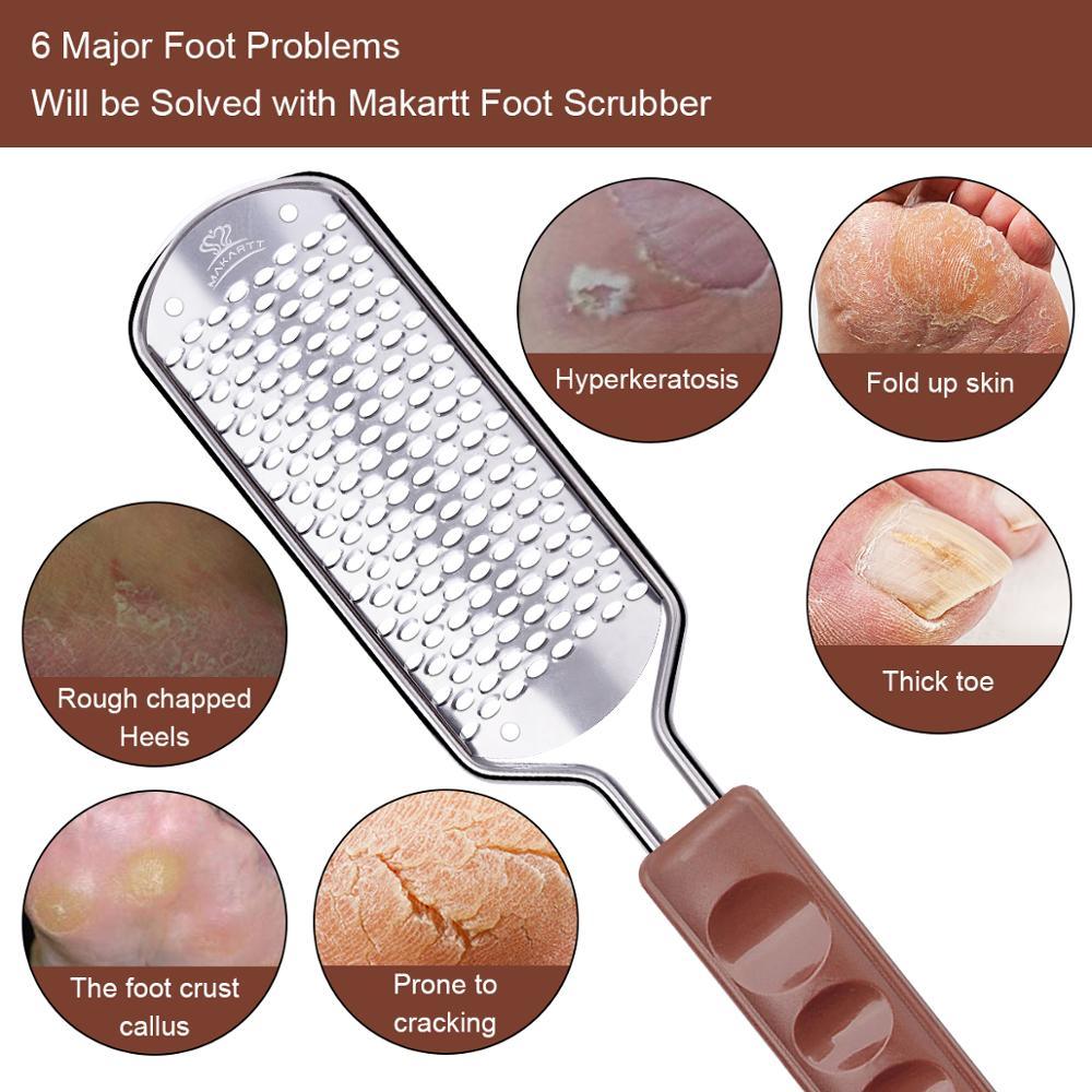 Pedicure Foot File Callus Remover - Large Stainless Steel Foot Scraper,  Remove Hard Skin, Practical and Professional