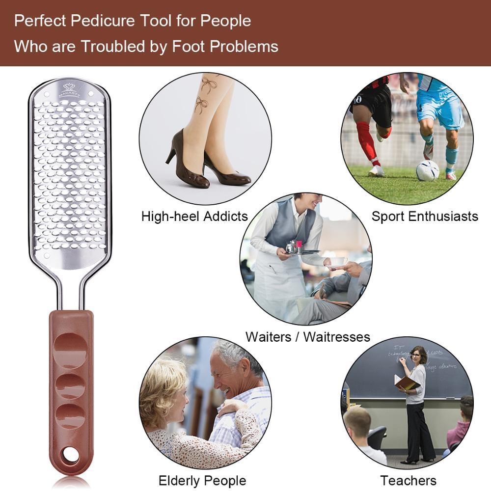 Stainless Steel Coarse Callus Remover Foot File Blade Replaceable Pedicure Rasp Cuticle Cutter Tool Big Holes (D85)(N3)