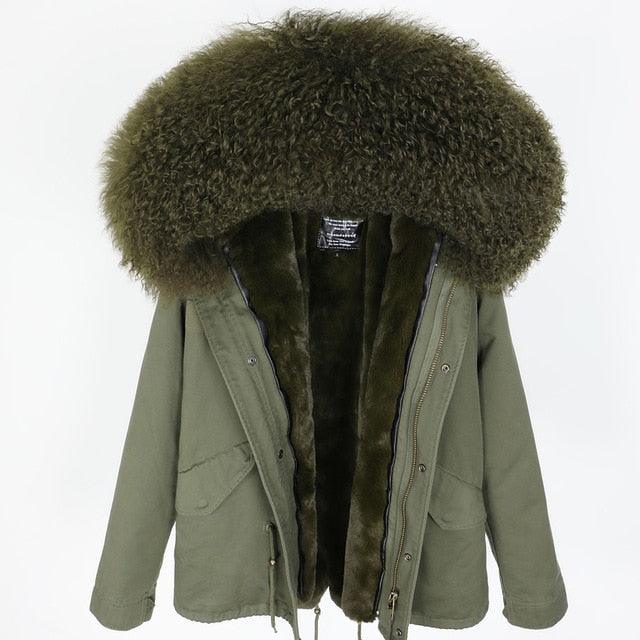 Gorgeous Women Winter Coats - Winter Jacket Natural Real Wool Coat - Woman Jacket (1U23)