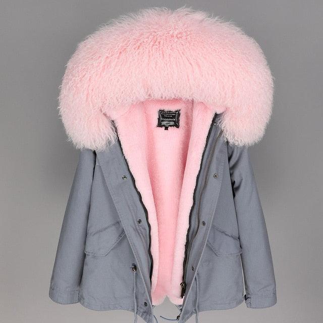 Gorgeous Women Winter Coats - Winter Jacket Natural Real Wool Coat - Woman Jacket (1U23)