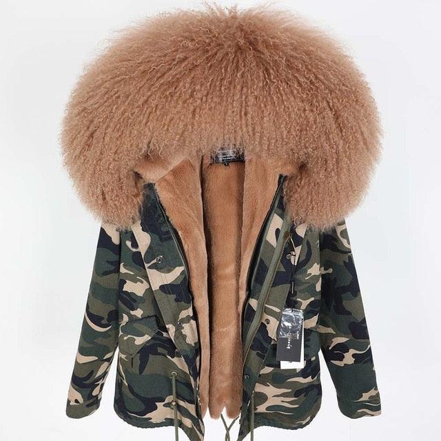 Gorgeous Women Winter Coats - Winter Jacket Natural Real Wool Coat - Woman Jacket (1U23)