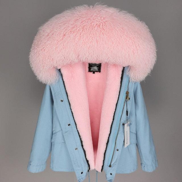Gorgeous Women Winter Coats - Winter Jacket Natural Real Wool Coat - Woman Jacket (1U23)