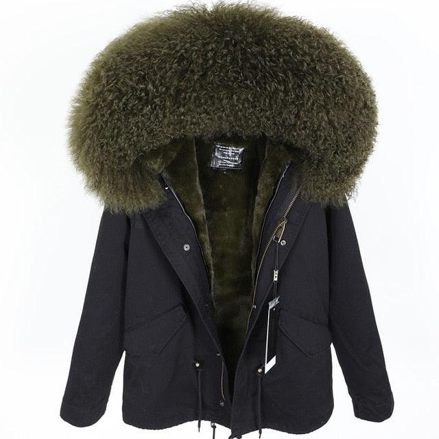 Gorgeous Women Winter Coats - Winter Jacket Natural Real Wool Coat - Woman Jacket (1U23)