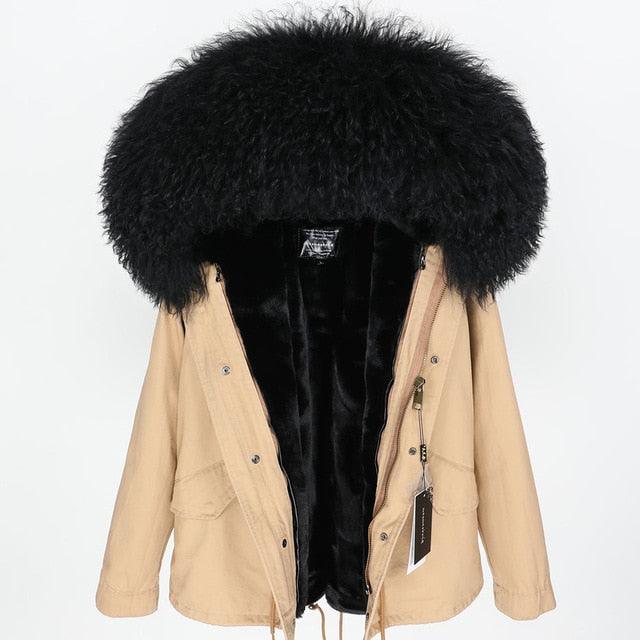 Gorgeous Women Winter Coats - Winter Jacket Natural Real Wool Coat - Woman Jacket (1U23)