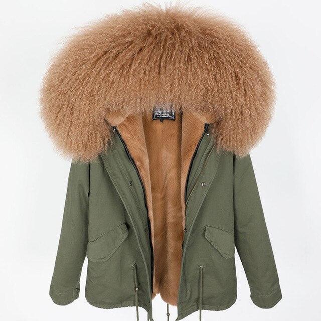 Gorgeous Women Winter Coats - Winter Jacket Natural Real Wool Coat - Woman Jacket (1U23)