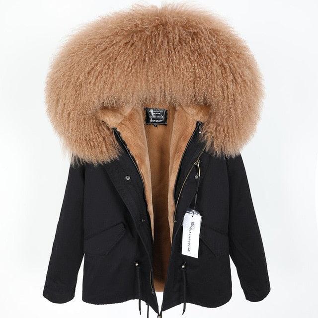 Gorgeous Women Winter Coats - Winter Jacket Natural Real Wool Coat - Woman Jacket (1U23)