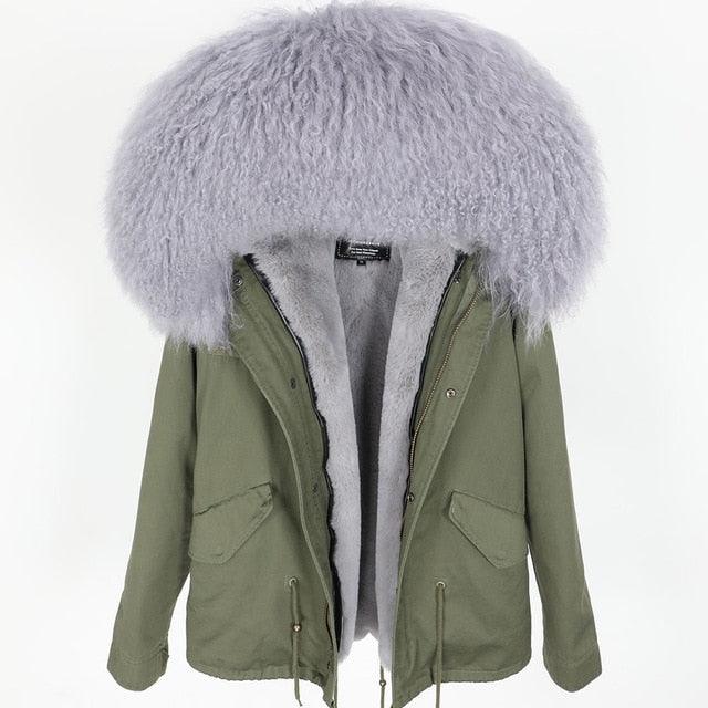 Gorgeous Women Winter Coats - Winter Jacket Natural Real Wool Coat - Woman Jacket (1U23)