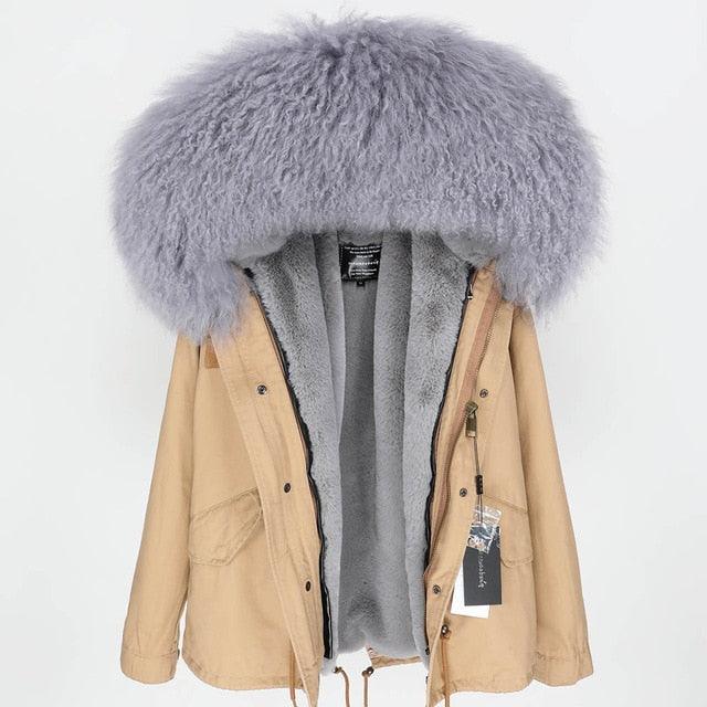 Gorgeous Women Winter Coats - Winter Jacket Natural Real Wool Coat - Woman Jacket (1U23)