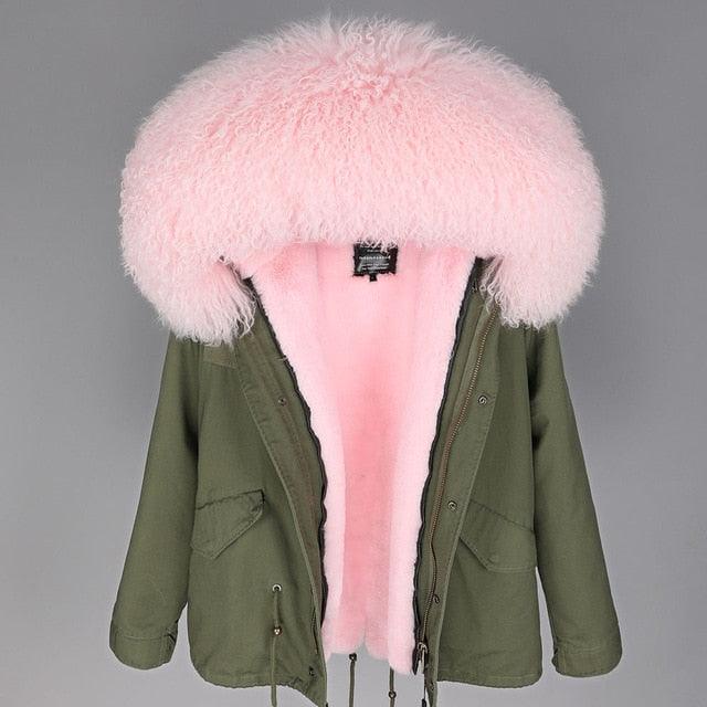 Gorgeous Women Winter Coats - Winter Jacket Natural Real Wool Coat - Woman Jacket (1U23)