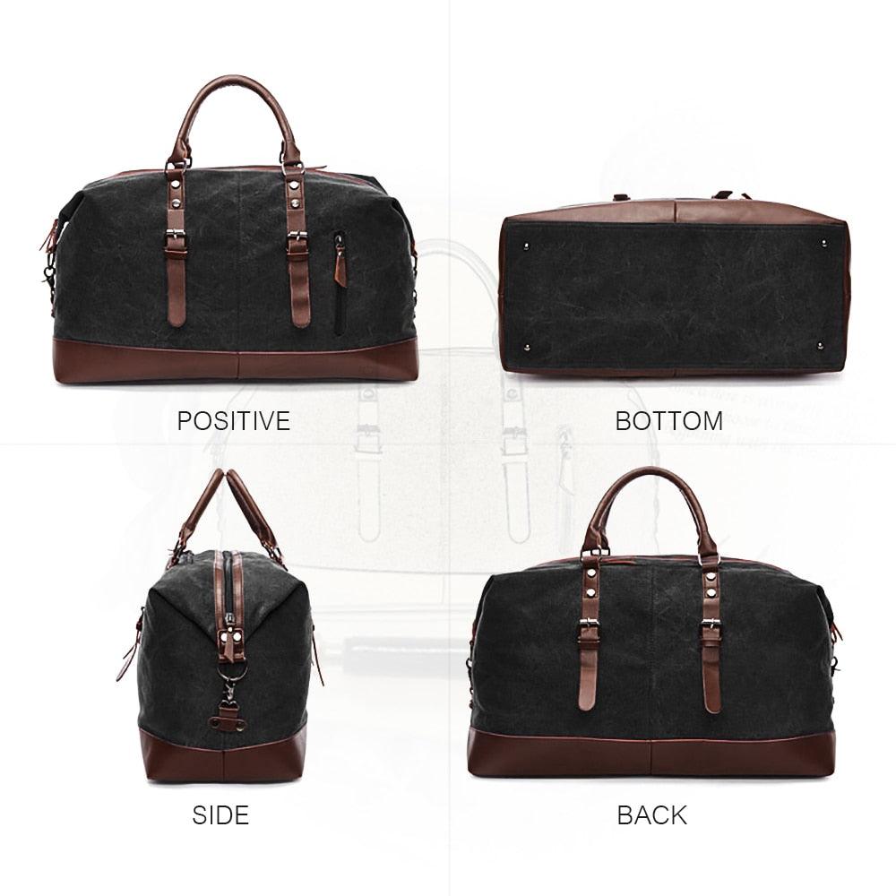 Duffel Canvas Leisure Bags - Travel Large Capacity Luggage Wild Handbags (1U78)(LT3)