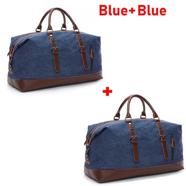 Men's Duffel Canvas Bags - Overnight Travel Bags -Large Capacity Luggage - Wild Bag Leisure Handbags (1U78)(LT3)