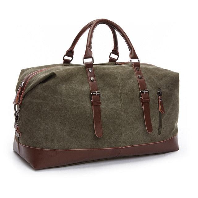 Men's Duffel Canvas Bags - Overnight Travel Bags -Large Capacity Luggage - Wild Bag Leisure Handbags (1U78)(LT3)