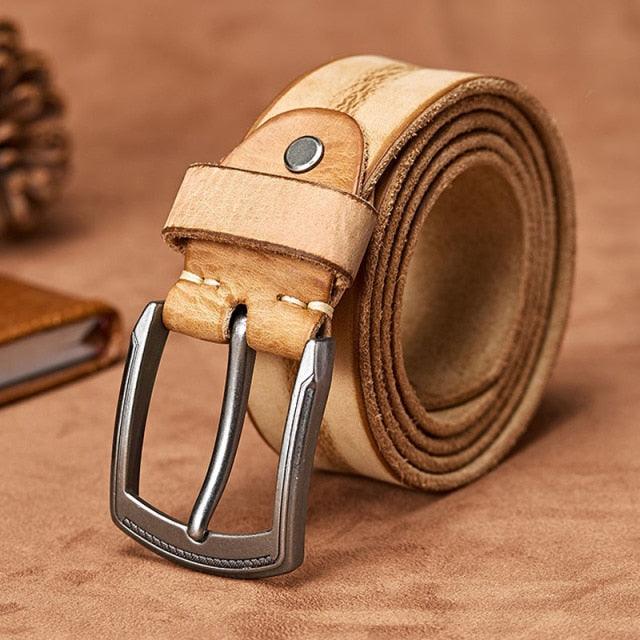Great Men Belt - Pin Buckle Advanced Leather Belts - Jeans Casual Original Waistband (MA1)(F17)