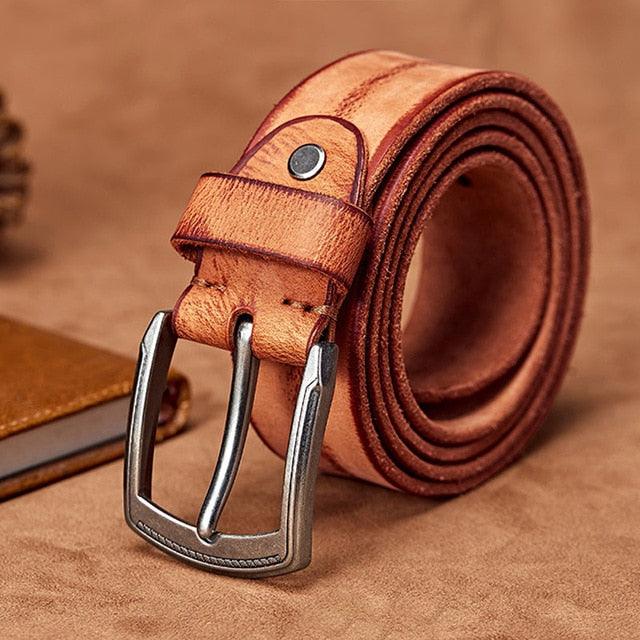 Great Men Belt - Pin Buckle Advanced Leather Belts - Jeans Casual Original Waistband (MA1)(F17)