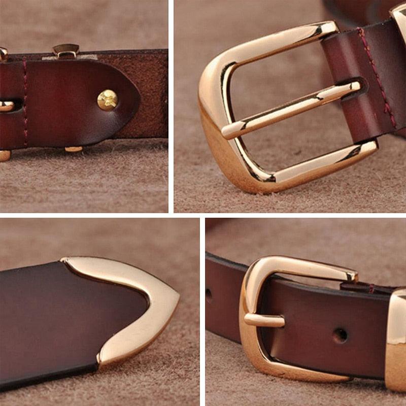 Women's Strap Casual Brief Genuine Leather Belt (4WH1)
