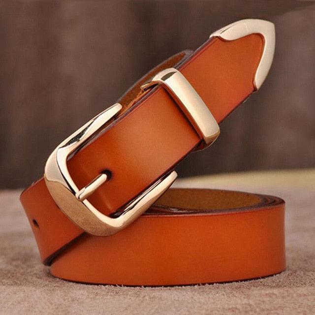 Women's Strap Casual Brief Genuine Leather Belt (4WH1)