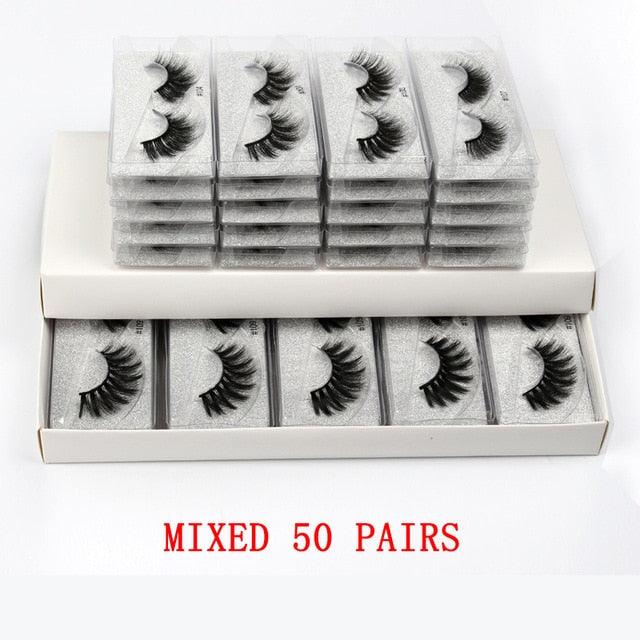 20/30/50/100 pairs Wholesale Eyelashes 3D fluffy Mink Lashes Natural soft False Eyelashes (M2)(1U86)