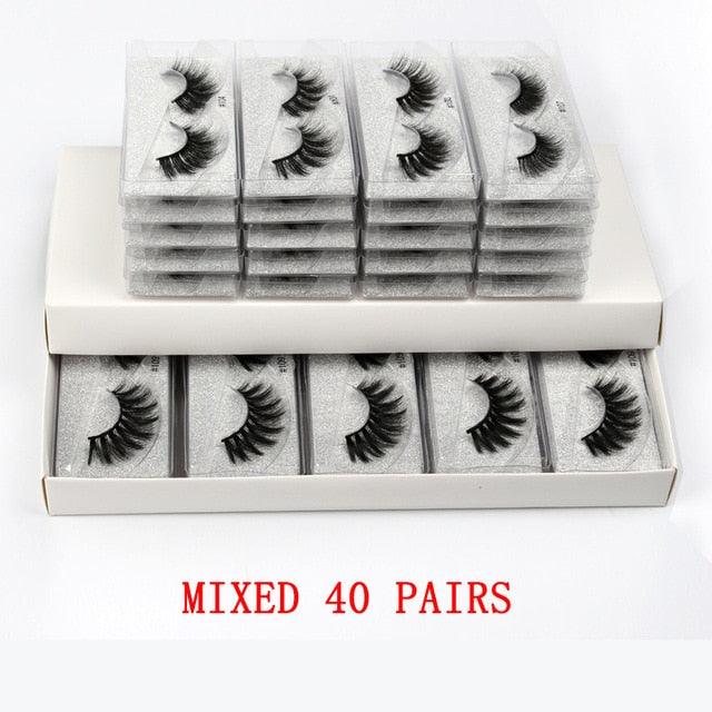 20/30/50/100 pairs Wholesale Eyelashes 3D fluffy Mink Lashes Natural soft False Eyelashes (M2)(1U86)