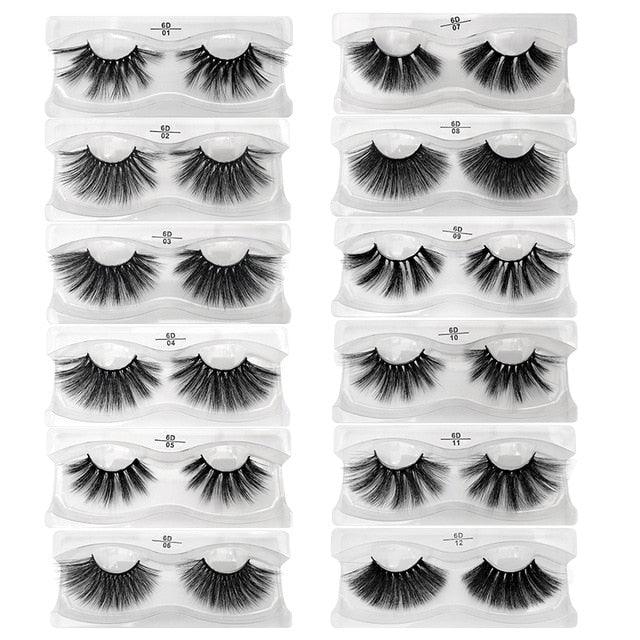 20 pairs Eyelashes 25mm Mink Eyelash 6d Mink Lashes Wholesale Eyelashes Bulk Eyelash (D86)(M2)(1U86)