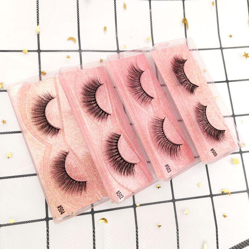 Wholesale soft Eyelashes 3d Mink Lashes Natural Mink Eyelashes Wholesale False Eyelashes Make up (M2)(1U86)