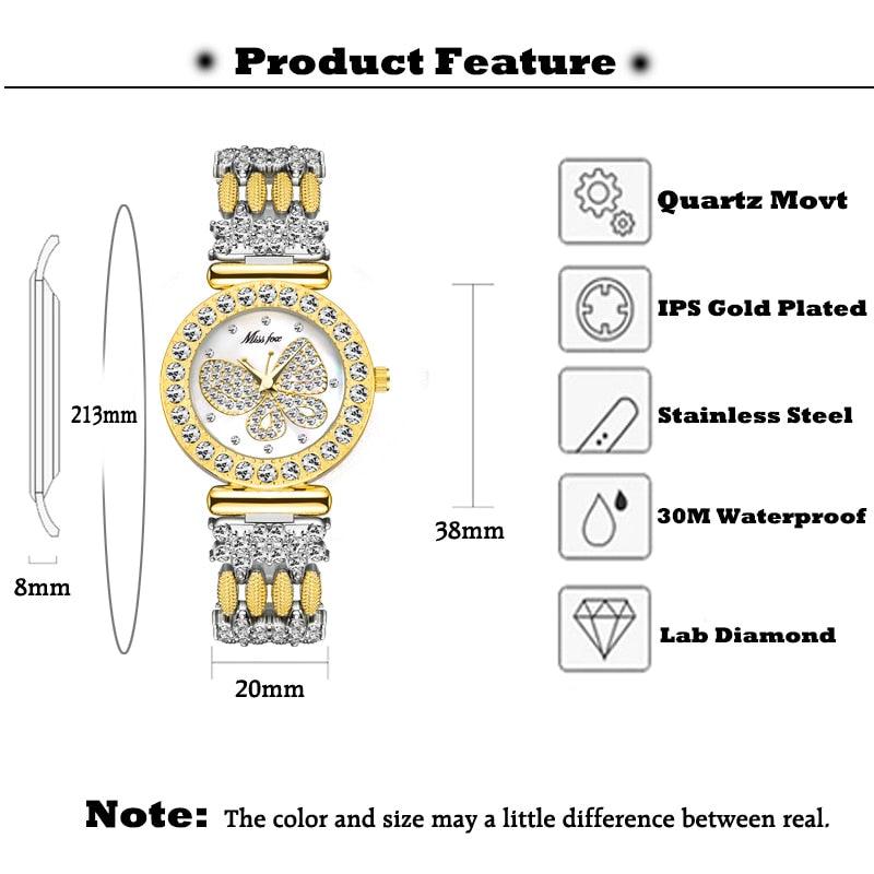 Great Butterfly Women Watches - Luxury Waterproof Special Bracelet Expensive Ladies Wrist Watch (1U82)(9WH3)