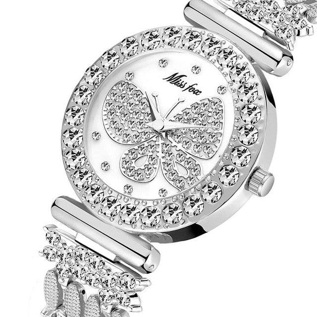 Great Butterfly Women Watches - Luxury Waterproof Special Bracelet Expensive Ladies Wrist Watch (1U82)(9WH3)
