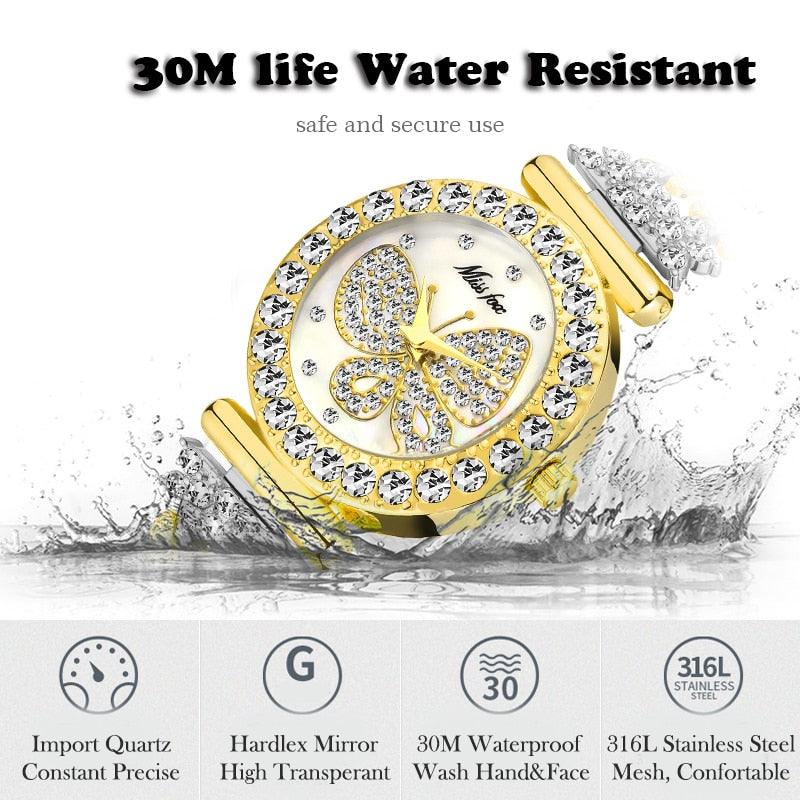 Great Butterfly Women Watches - Luxury Waterproof Special Bracelet Expensive Ladies Wrist Watch (1U82)(9WH3)